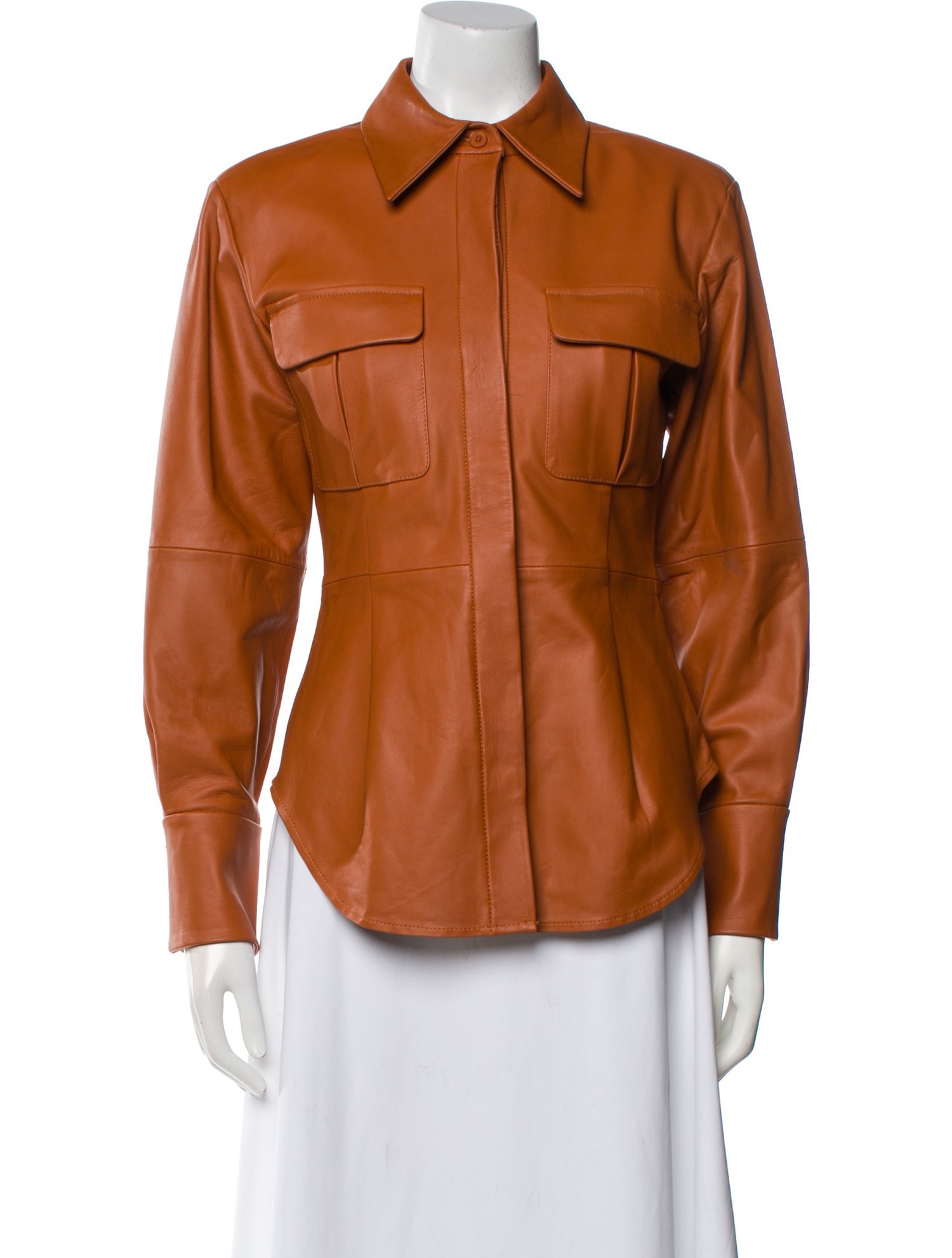 Equipment Lamb Leather Utility Jacket