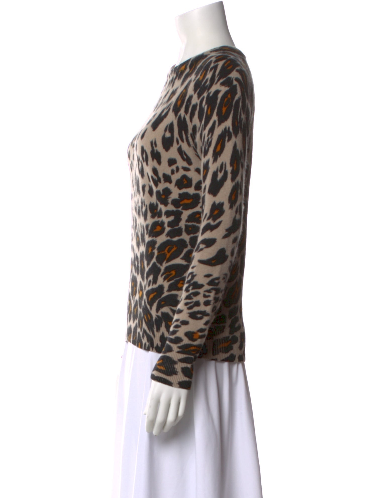Equipment Cashmere Animal Print Sweater