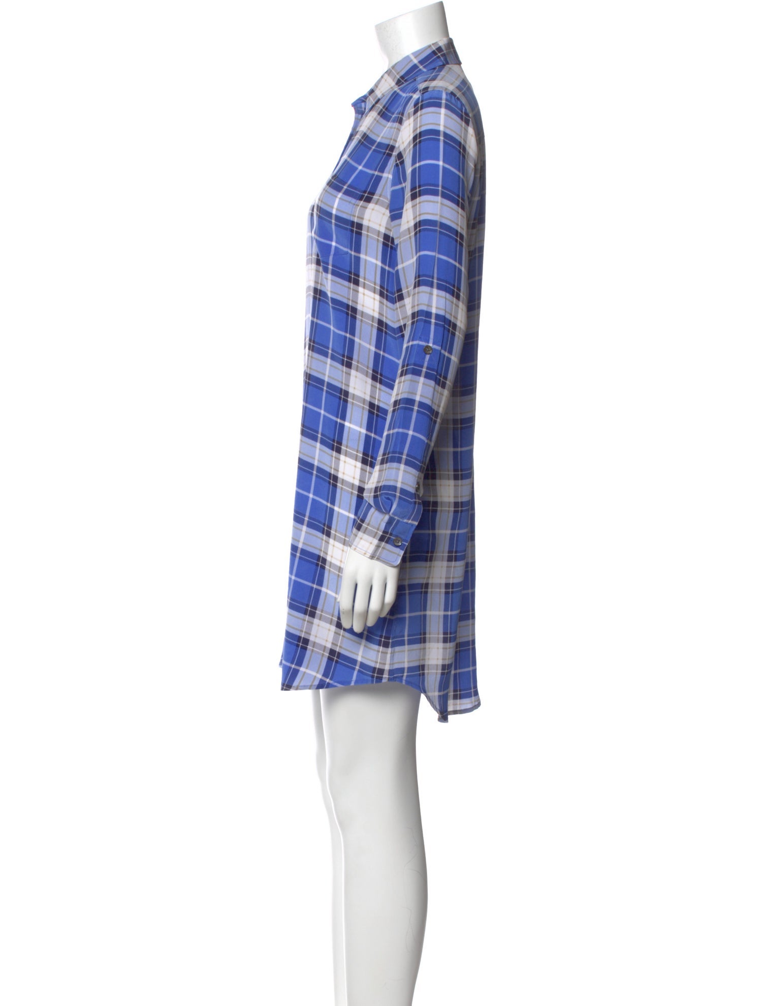 Equipment Plaid Print Mini Dress
