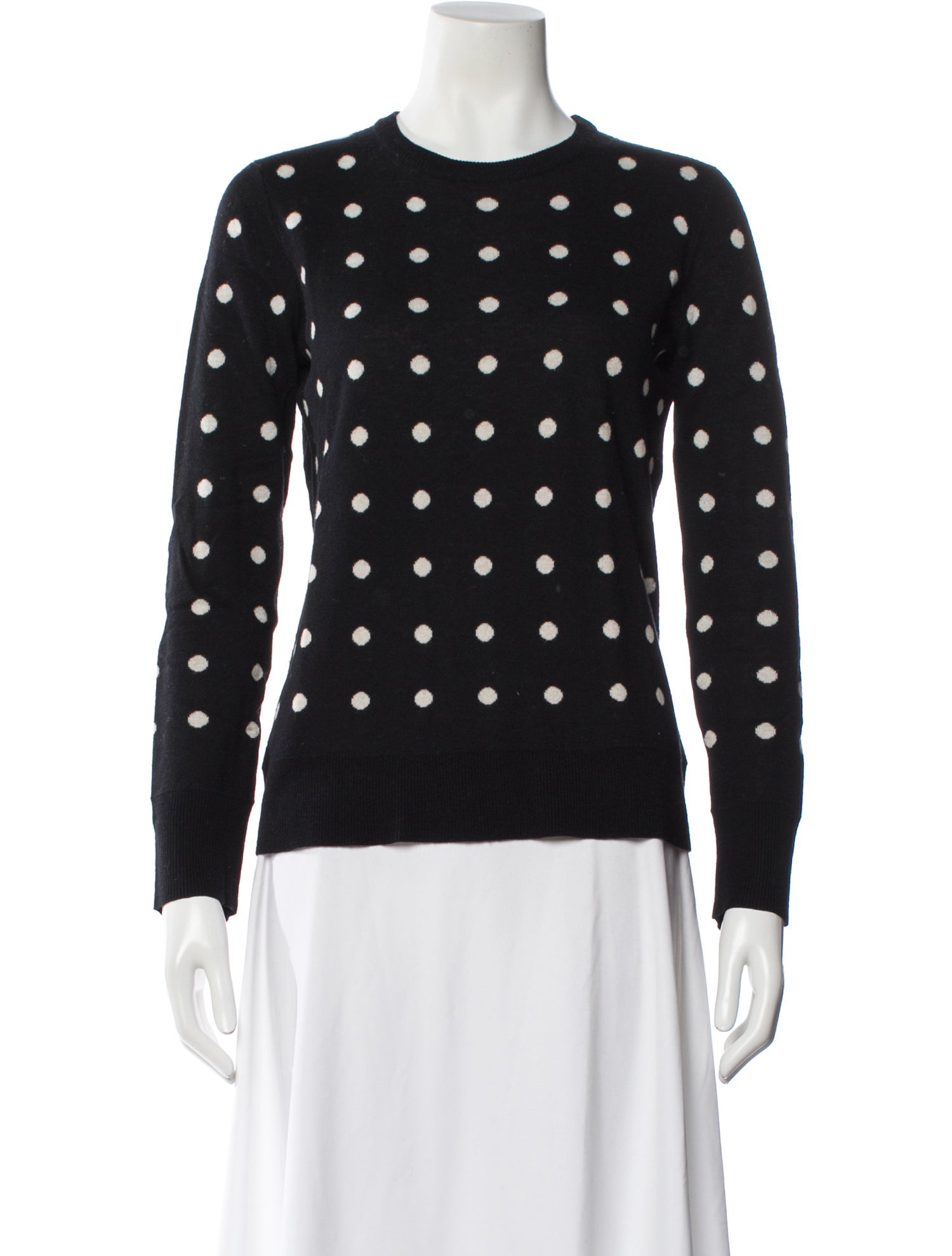 Equipment Polka Dot Print Crew Neck Sweater