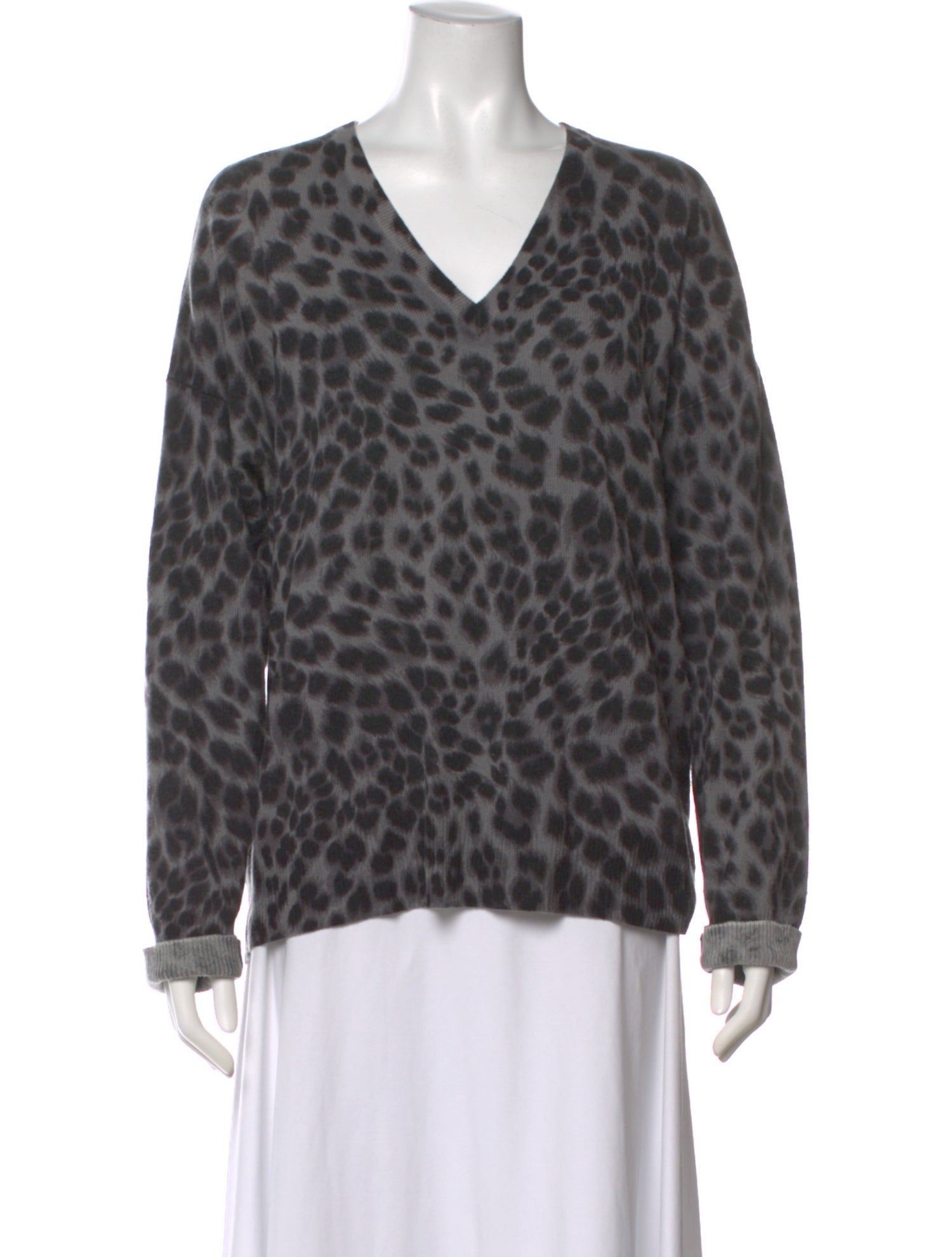 Equipment Cashmere Animal Print Sweater