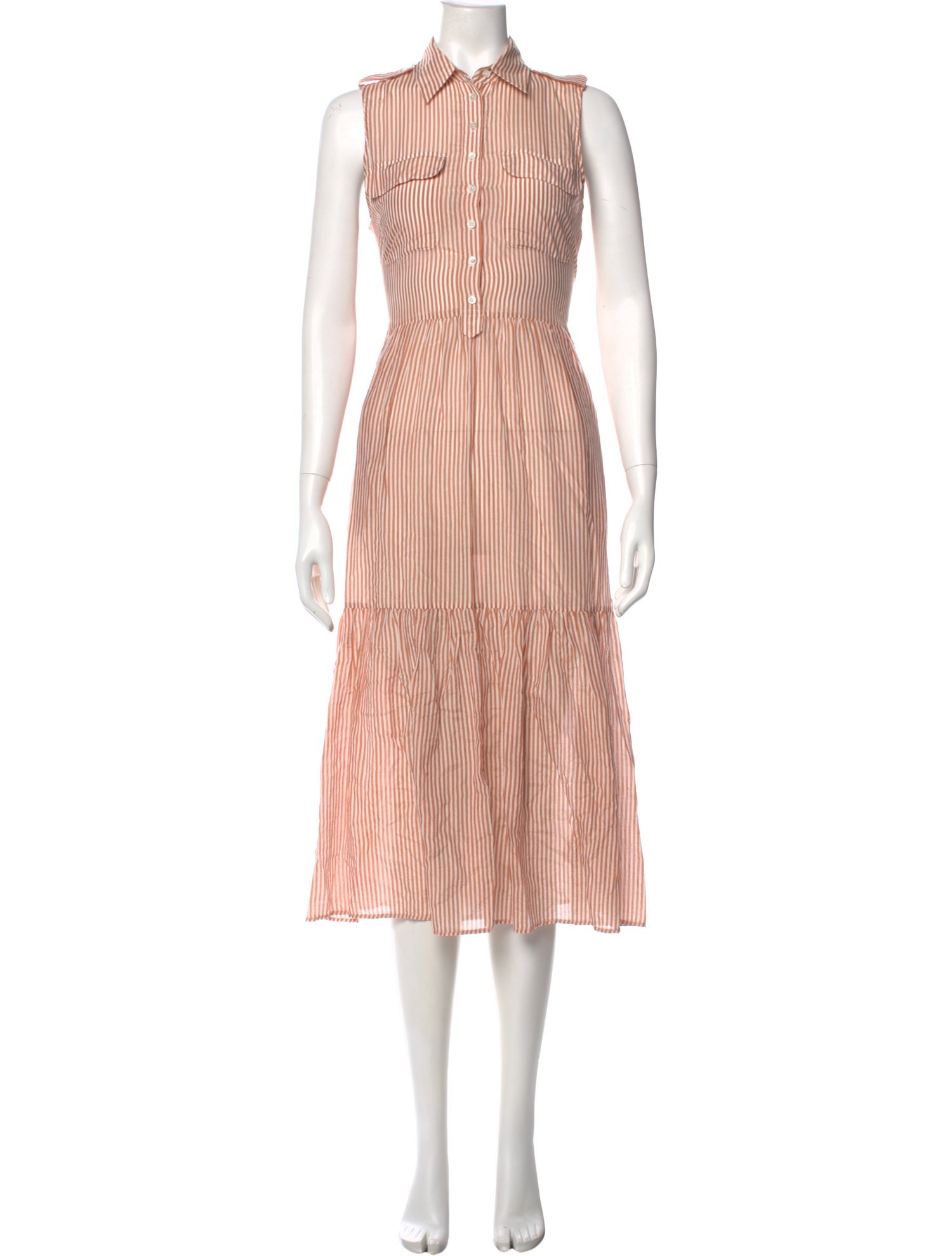Equipment Striped Midi Length Dress