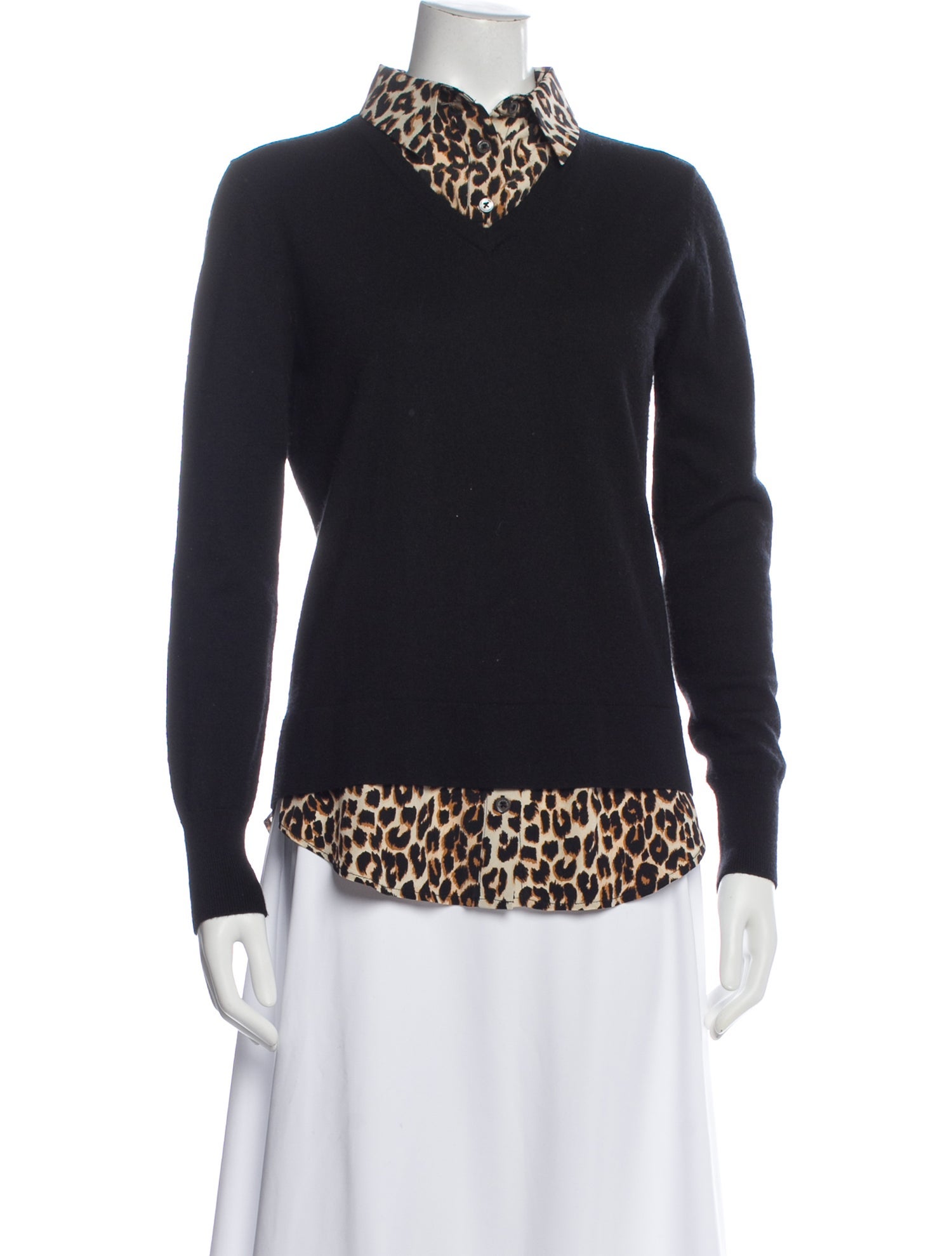 Equipment Wool Animal Print Sweater