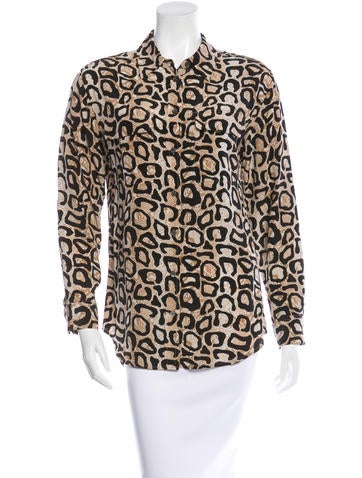 Equipment Silk Button-Up Top