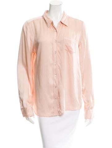Equipment Long Sleeve Button-Up Top