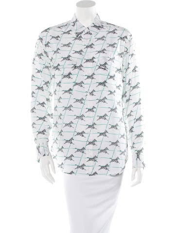 Equipment Printed Silk Top