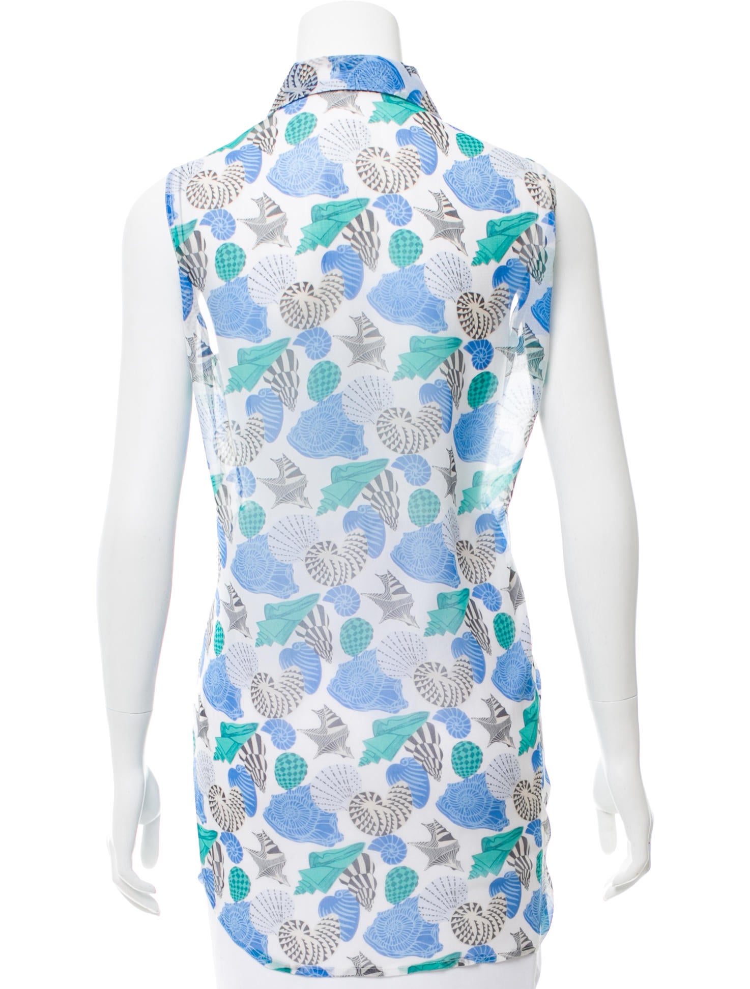 Equipment Silk Seashell Print Top Clothing WEQ33073 The RealReal