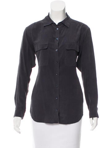 Equipment Silk High-Low Top