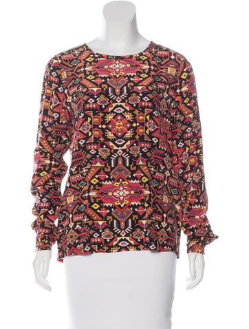 Equipment Silk Printed Blouse
