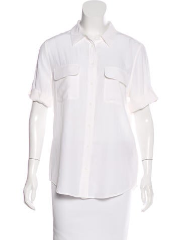 Equipment Silk Button-Up Top