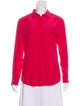 Silk Collar Button-Up Top image 1