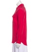Silk Collar Button-Up Top image 2