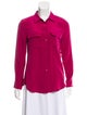 Silk Collar Button-Up Top image 1