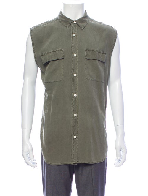 Equipment Silk Sleeveless Shirt Green
