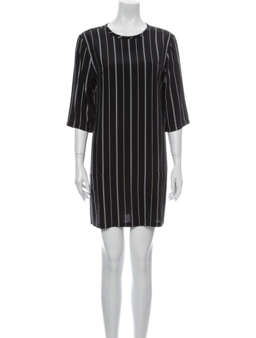 Equipment Striped Mini Dress Black