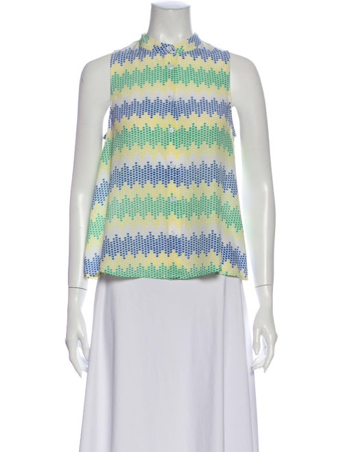Equipment Silk Printed Blouse White