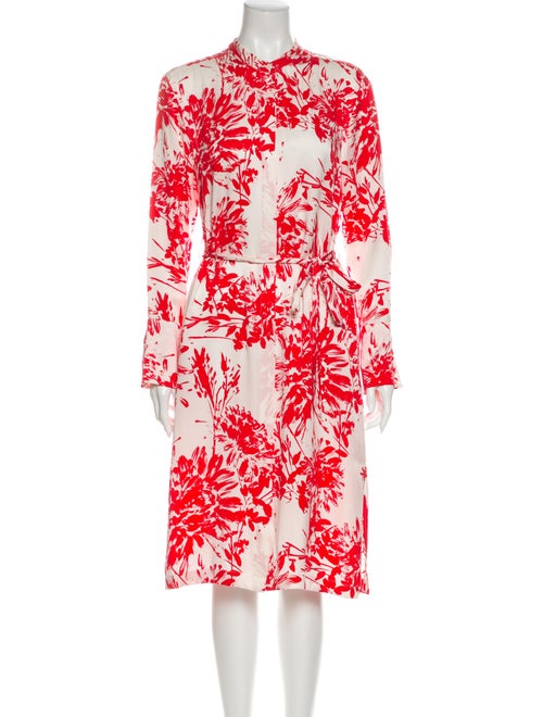 Equipment Silk Midi Length Dress White
