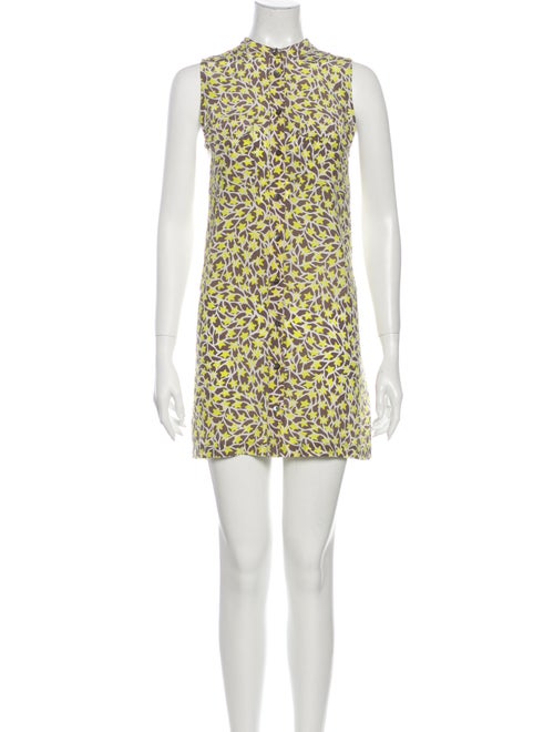 Equipment Silk Mini Dress Yellow