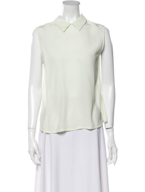 Equipment Silk Sleeveless Blouse Green