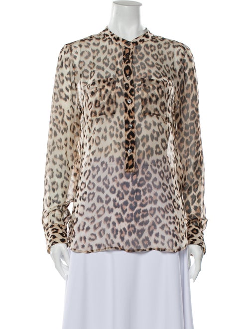 Equipment Silk Animal Print Blouse