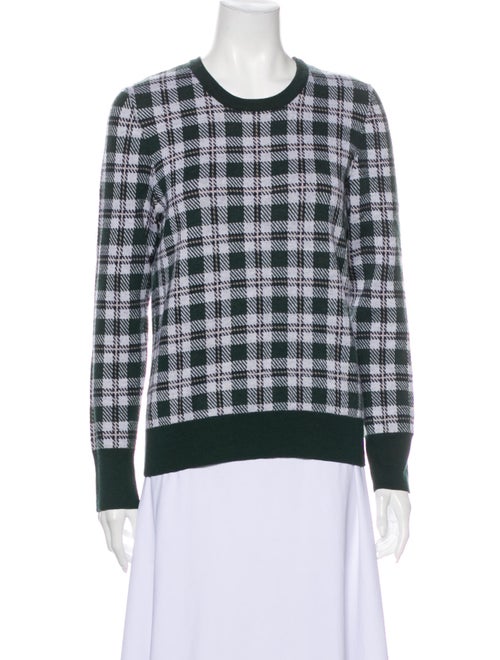 Equipment Wool Plaid Print Sweater Wool