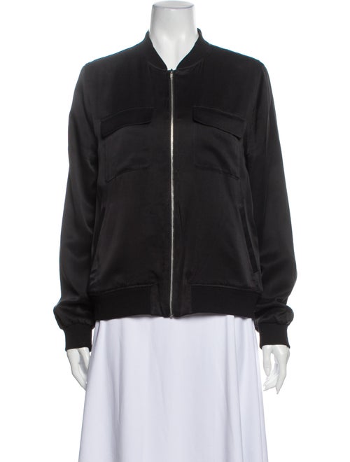 Equipment Silk Bomber Jacket Black