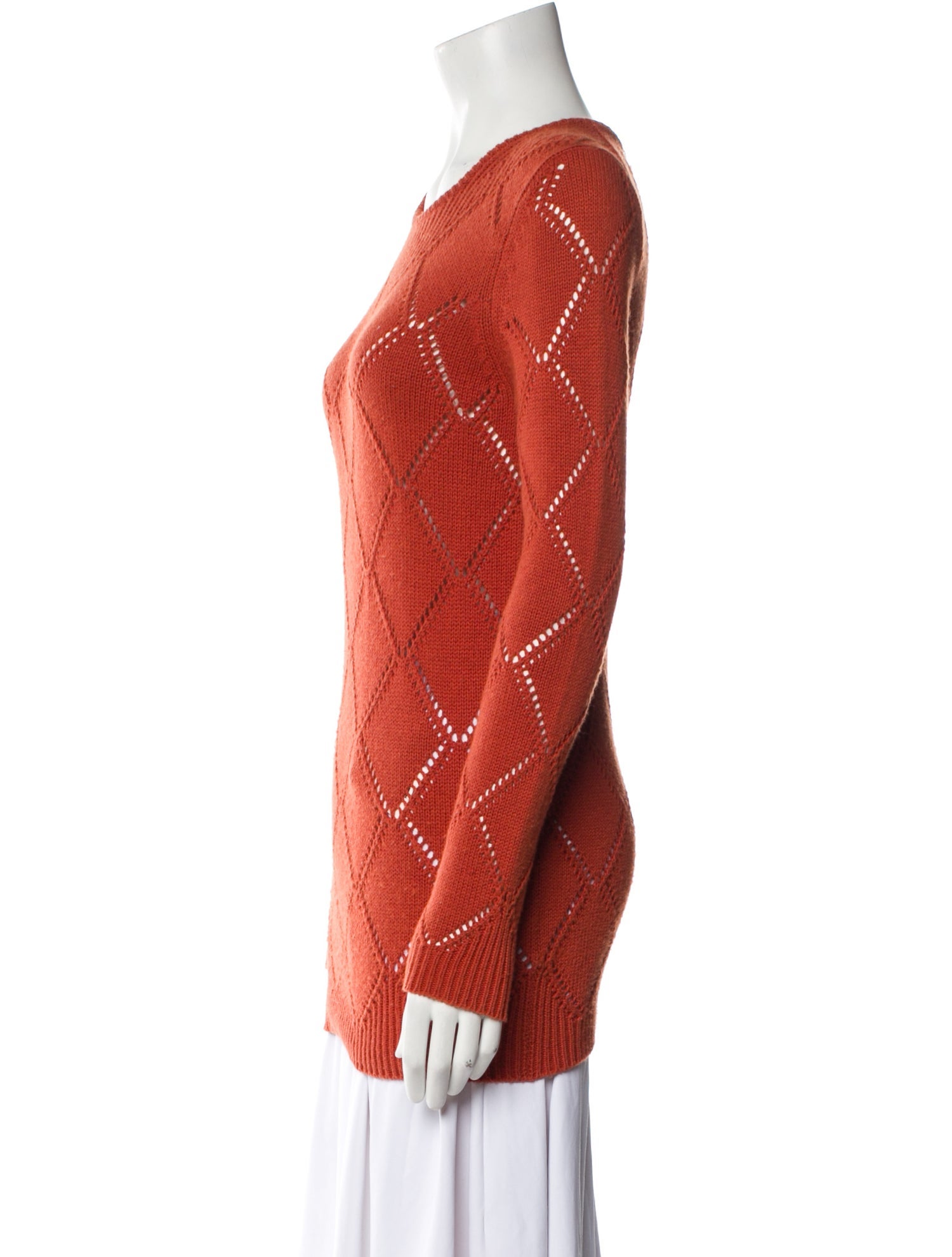 Eric Bompard Cashmere Plaid Print Sweater