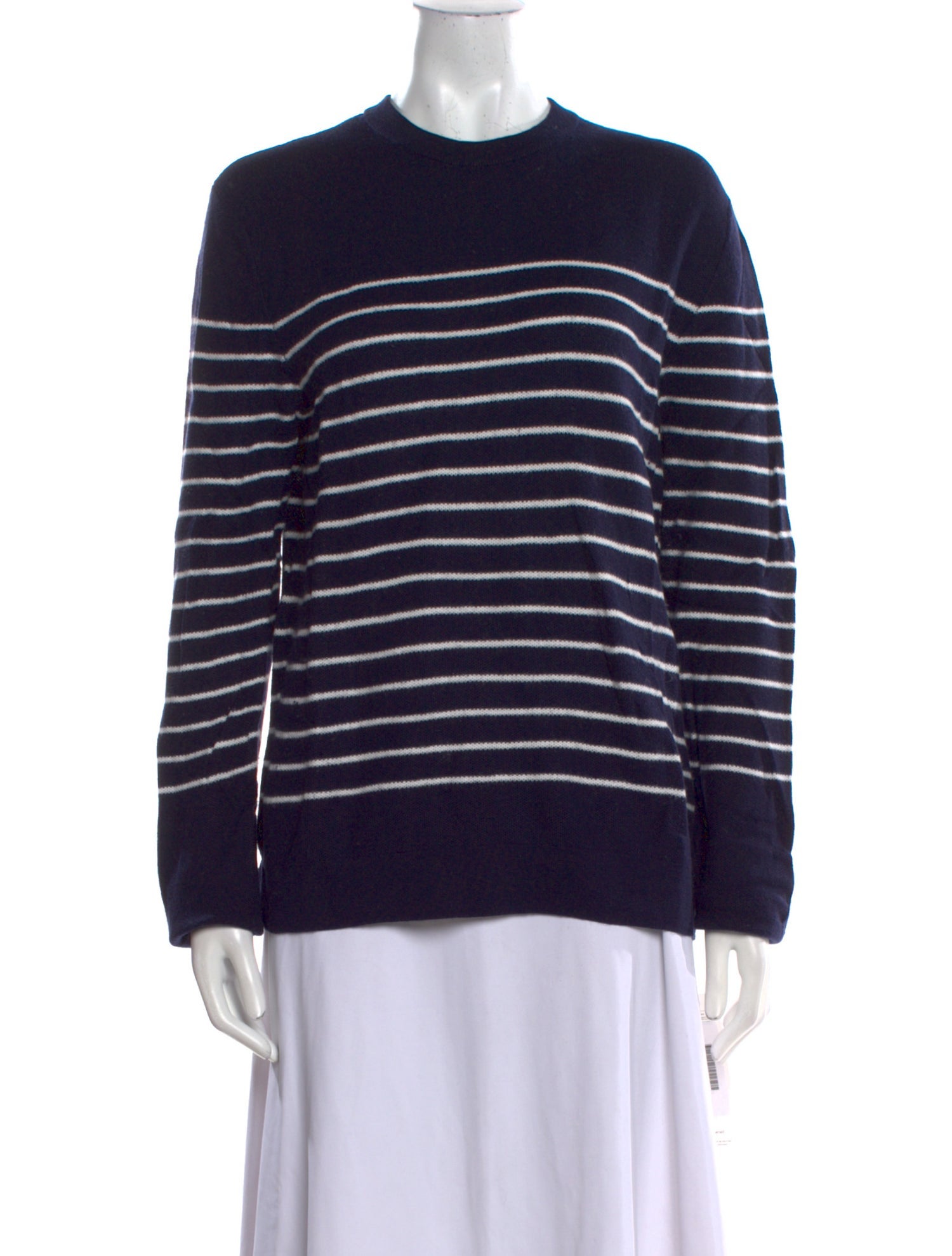 Eric Bompard Striped Crew Neck Sweater