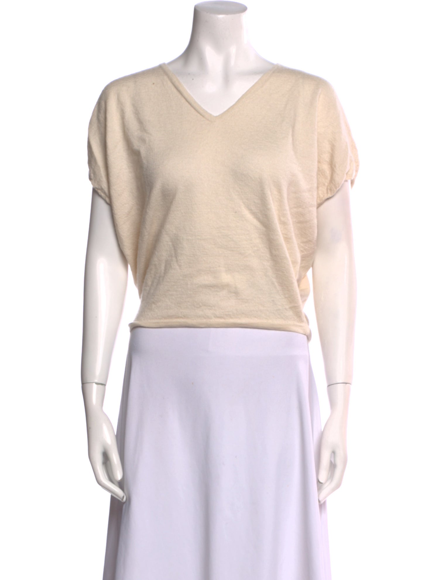 Eric Bompard Cashmere V-Neck Crop Top