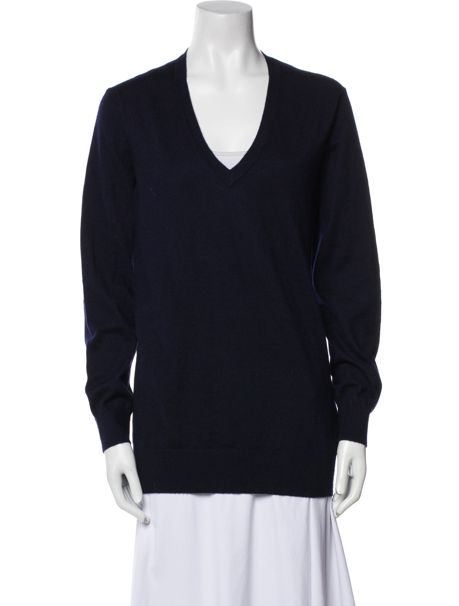 Eric Bompard Cashmere Plunge Neckline Sweater