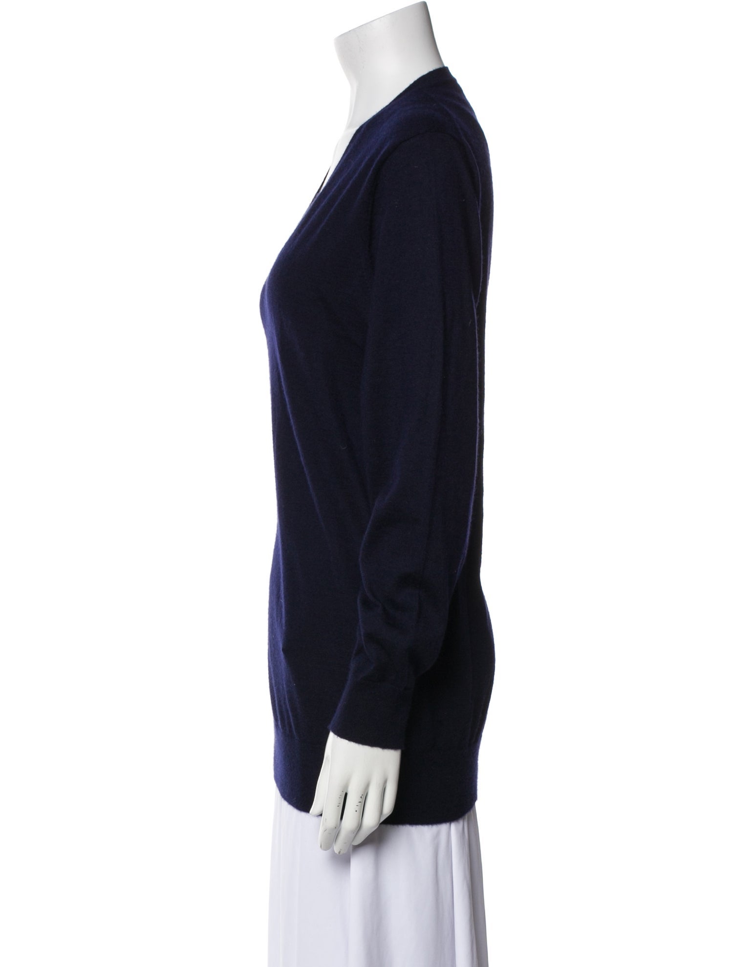 Eric Bompard Cashmere Plunge Neckline Sweater