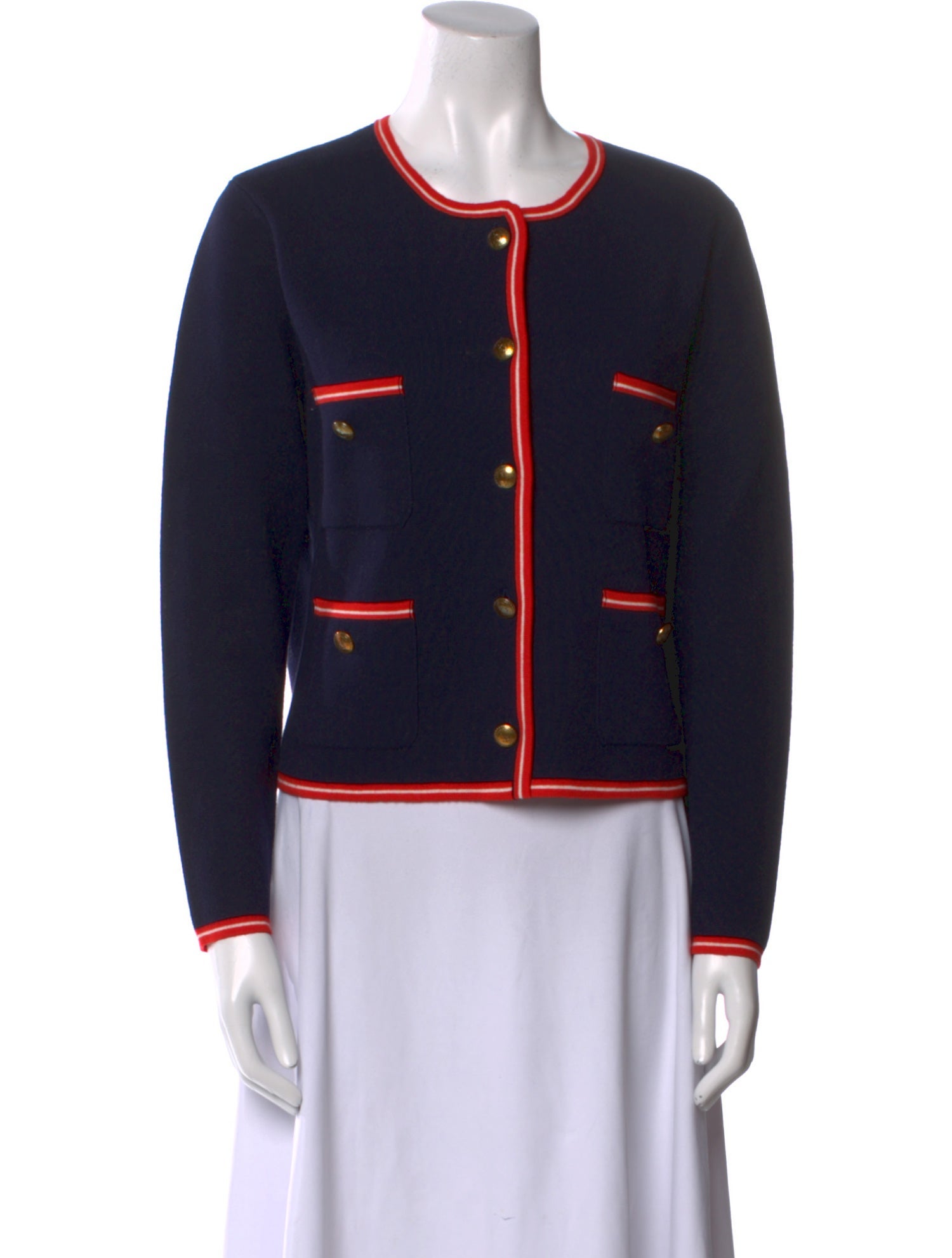 Eric Bompard Striped Crew Neck Top