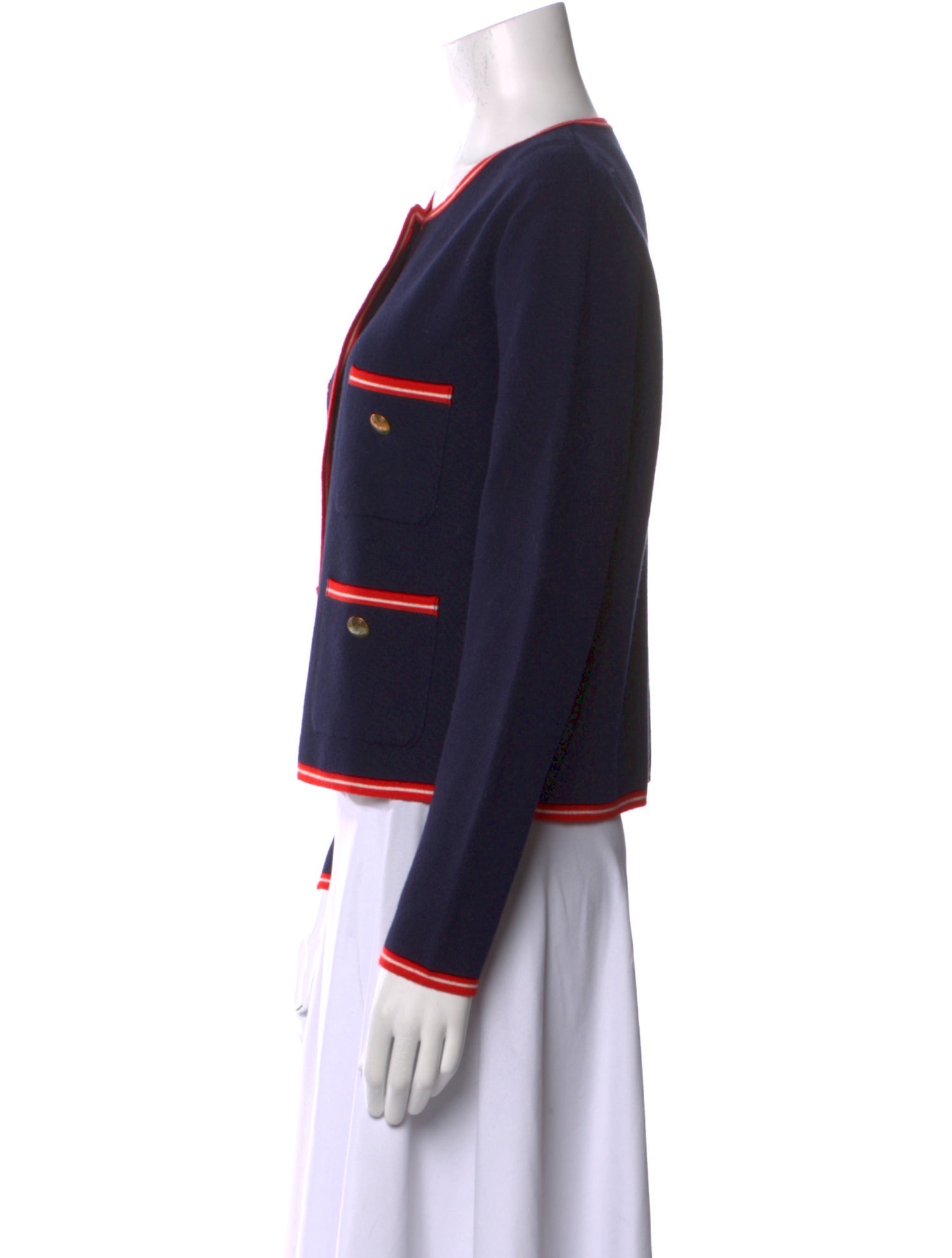 Eric Bompard Striped Crew Neck Top