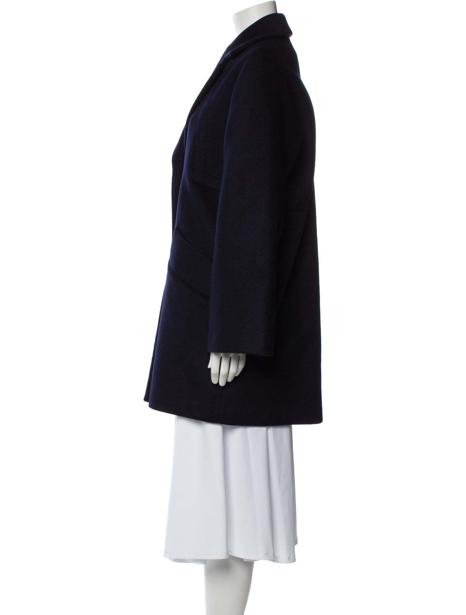 Eric Bompard Wool Faux Fur Coat