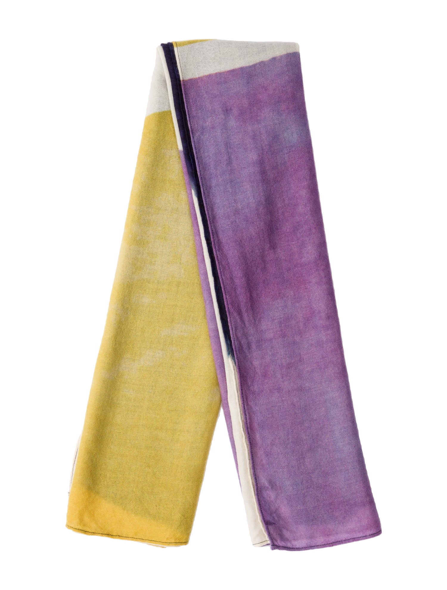 Eric Bompard Cashmere Colorblock Pattern Scarf