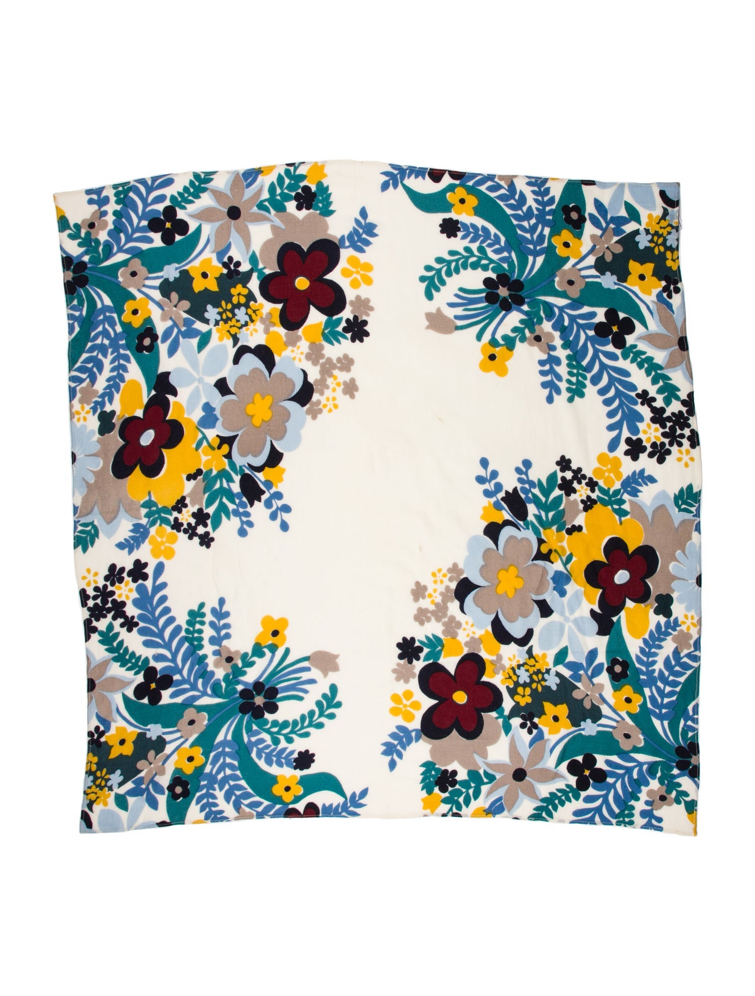 Eric Bompard Cashmere Floral Print Scarf