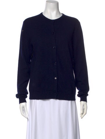 Pre-owned Eric Bompard Cashmere Crew Neck Sweater In Blue