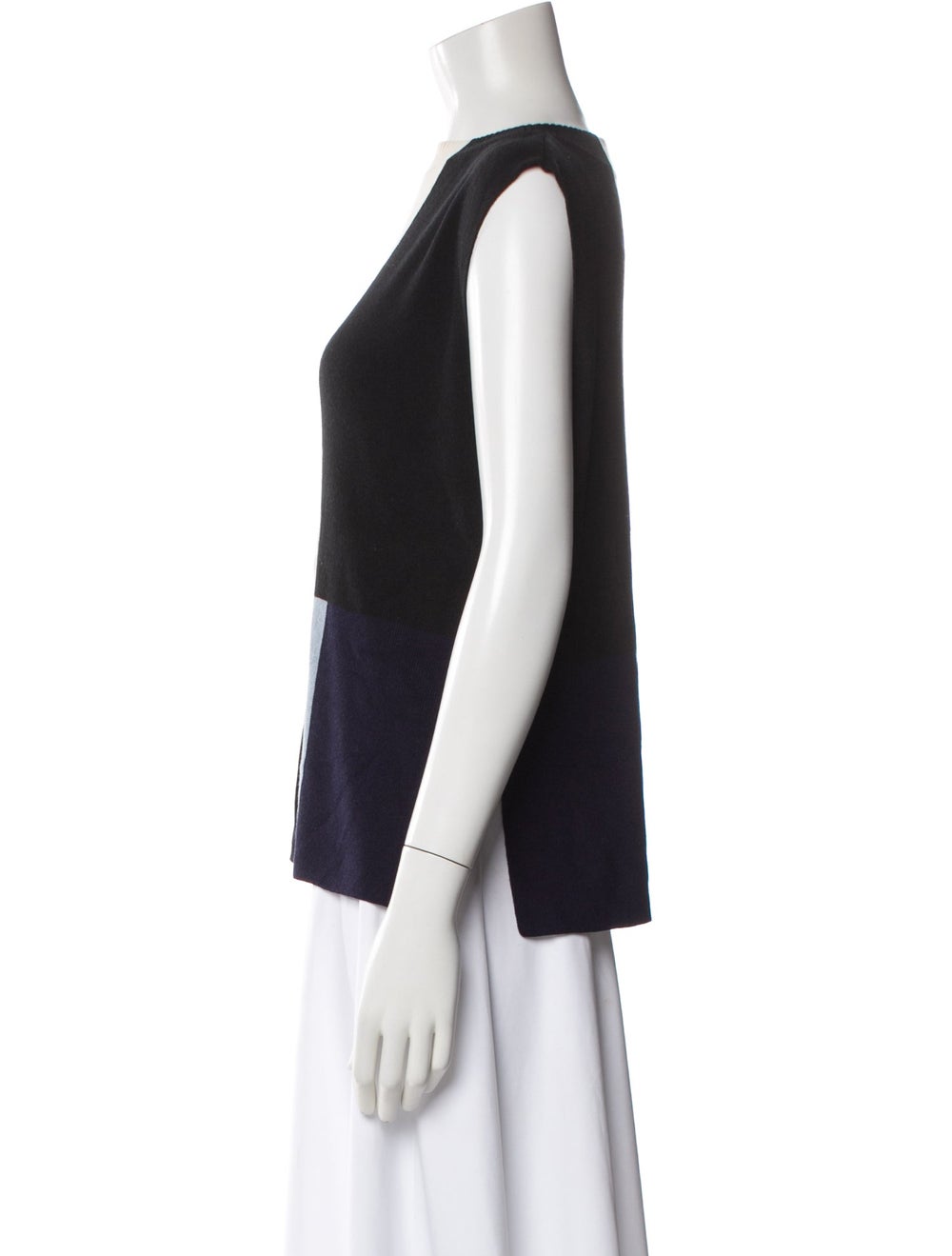 Eric Bompard Cashmere Colorblock Pattern Sweater - image 2