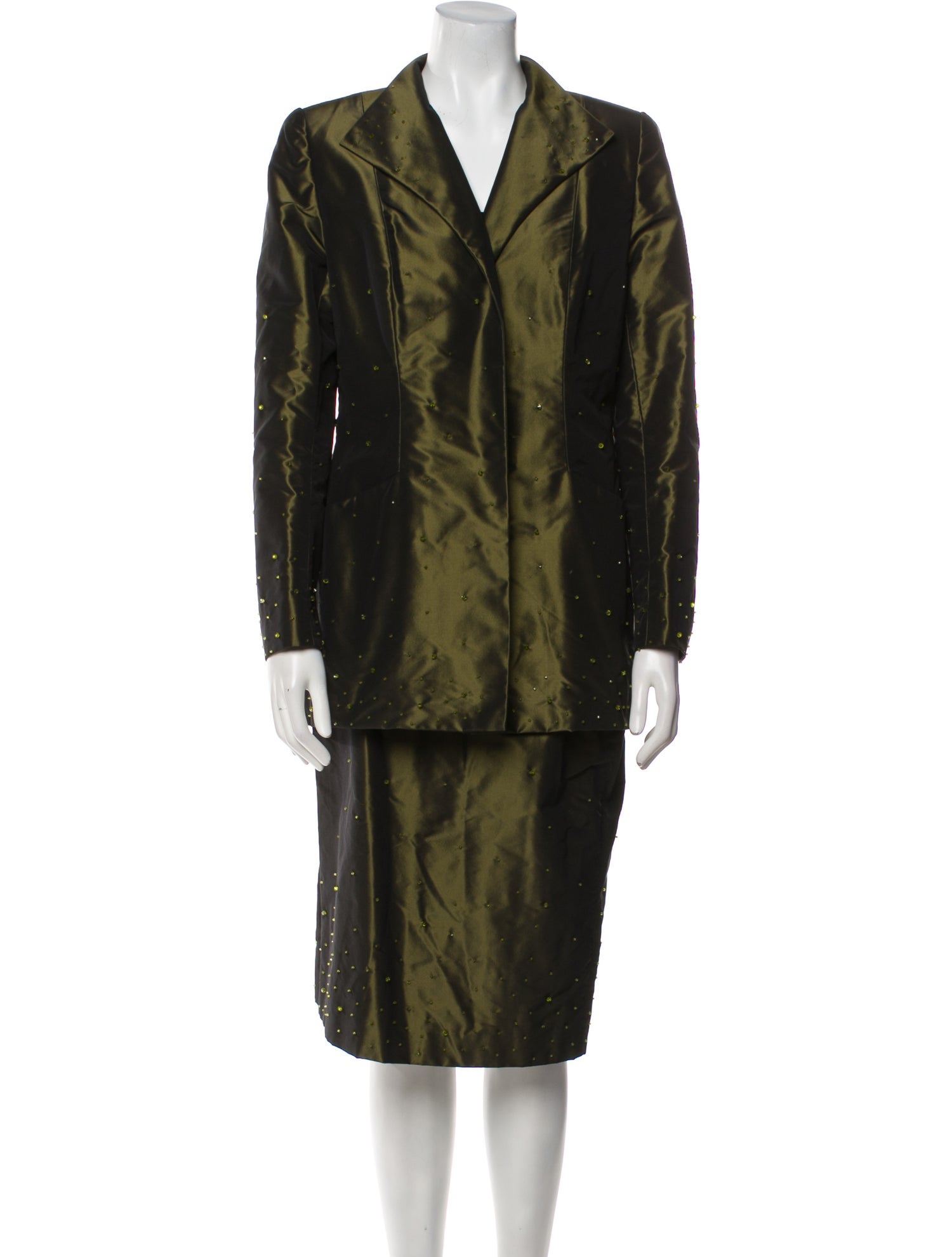 Eric Gaskins Silk Skirt Suit