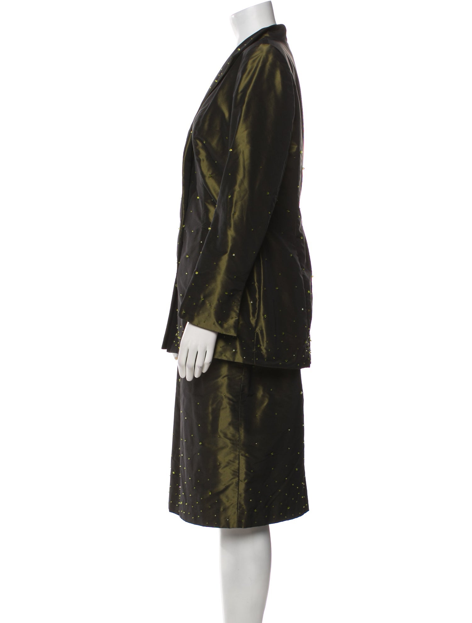 Eric Gaskins Silk Skirt Suit