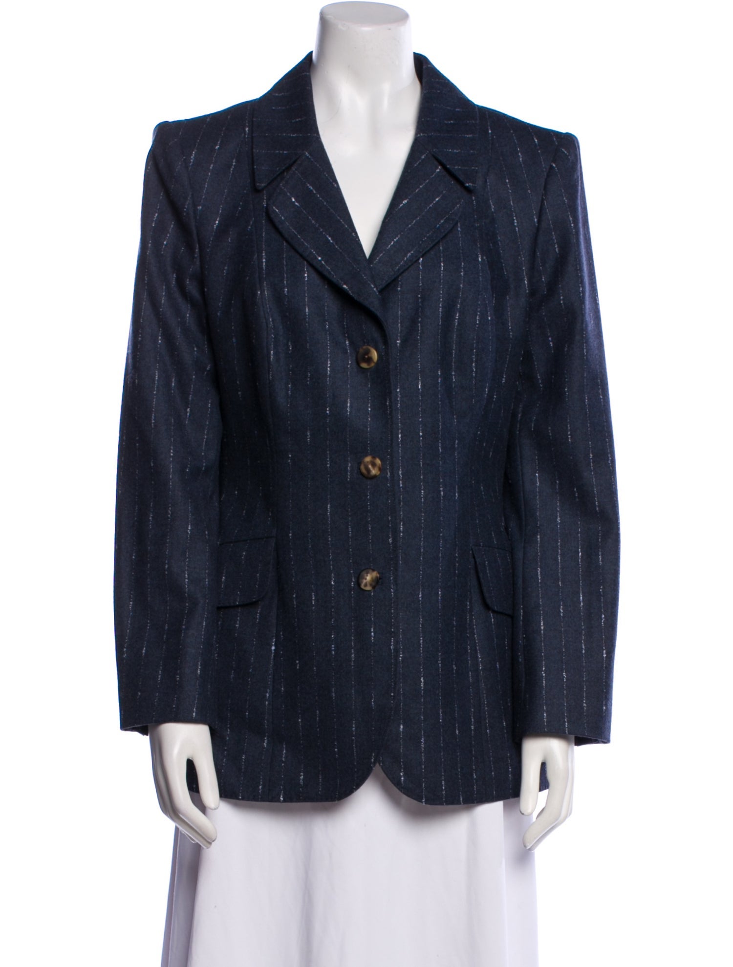 Eric Gaskins Wool Striped Blazer