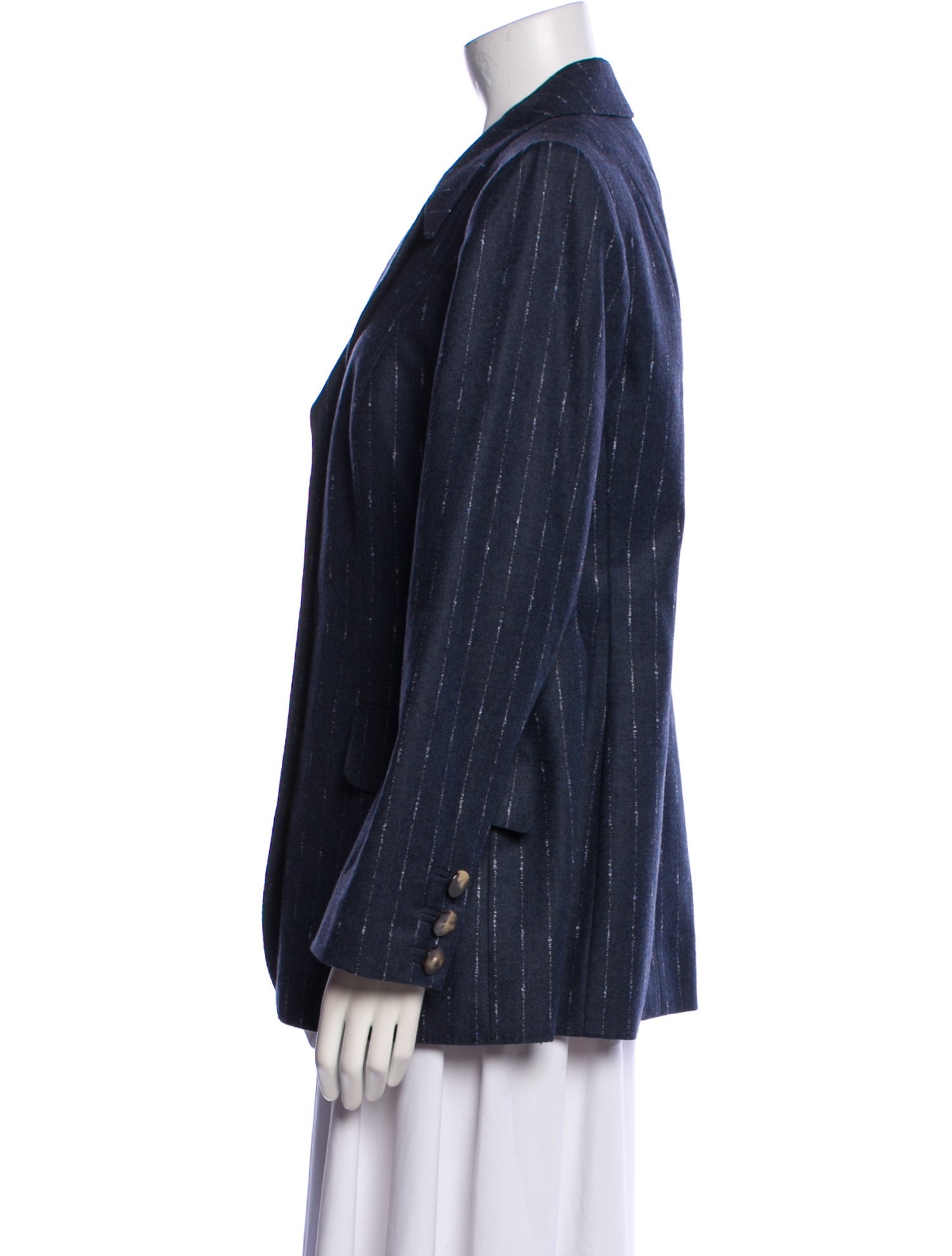 Eric Gaskins Wool Striped Blazer