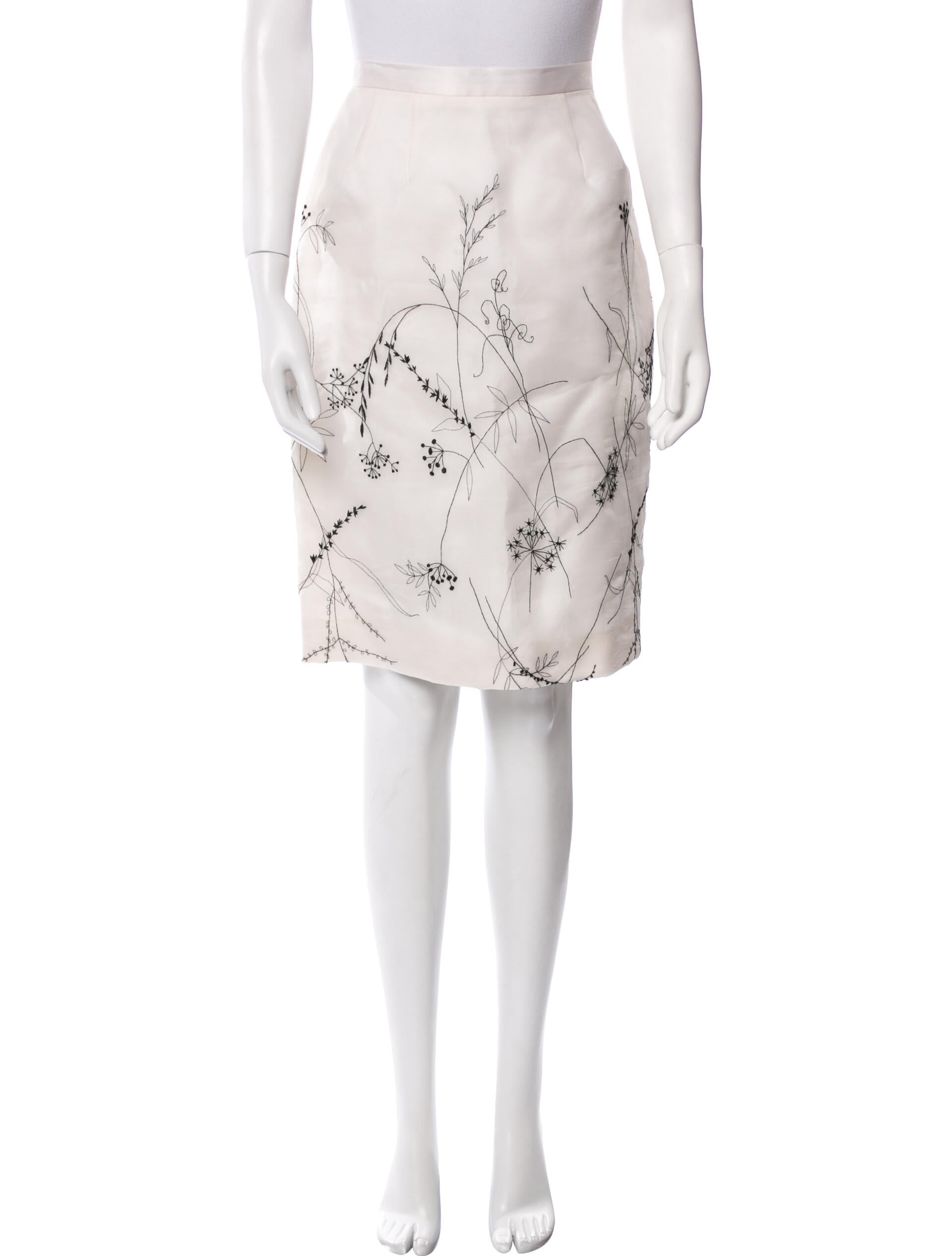 Eric Gaskins Floral Print Knee-Length Skirt