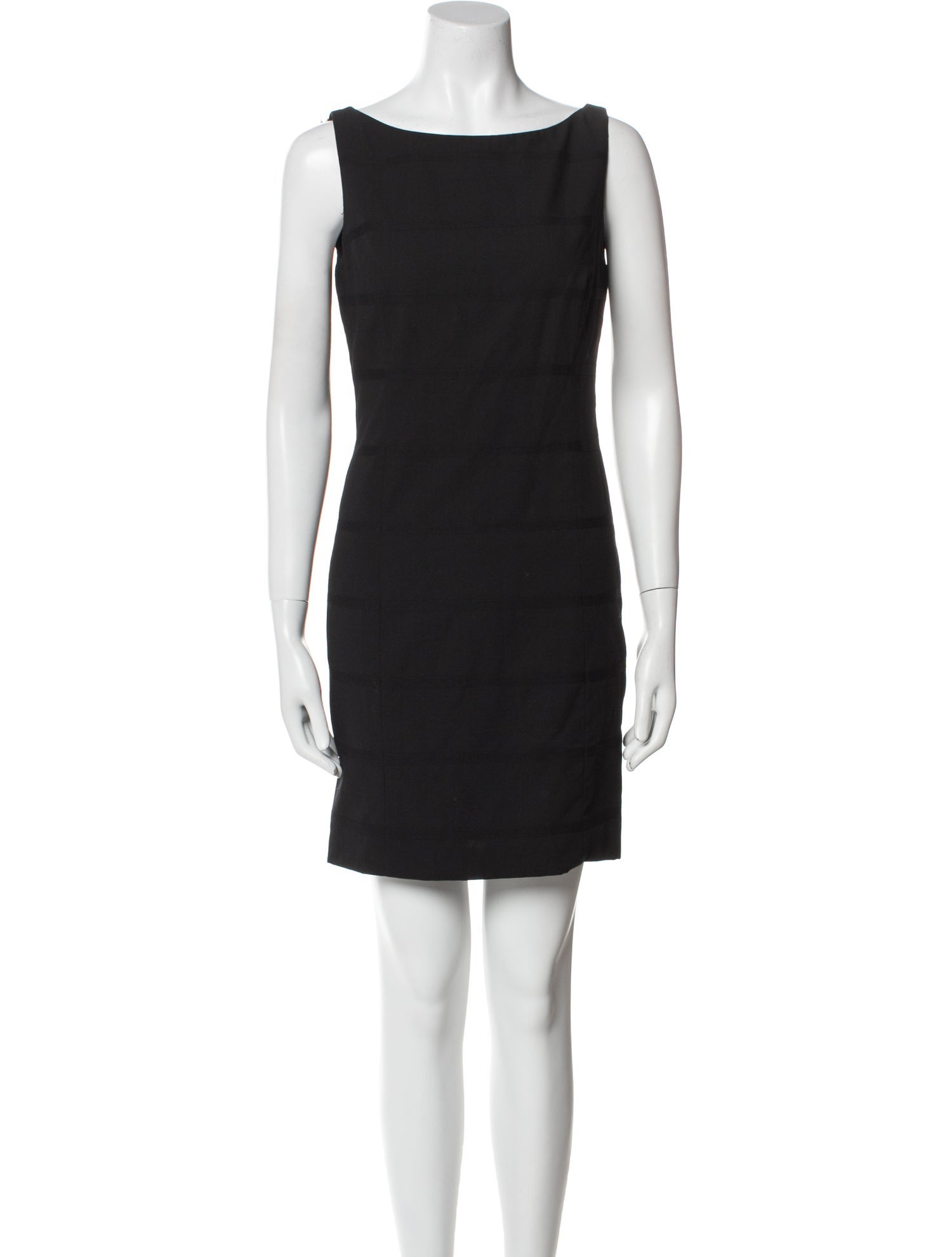 Eric Gaskins Bateau Neckline Mini Dress