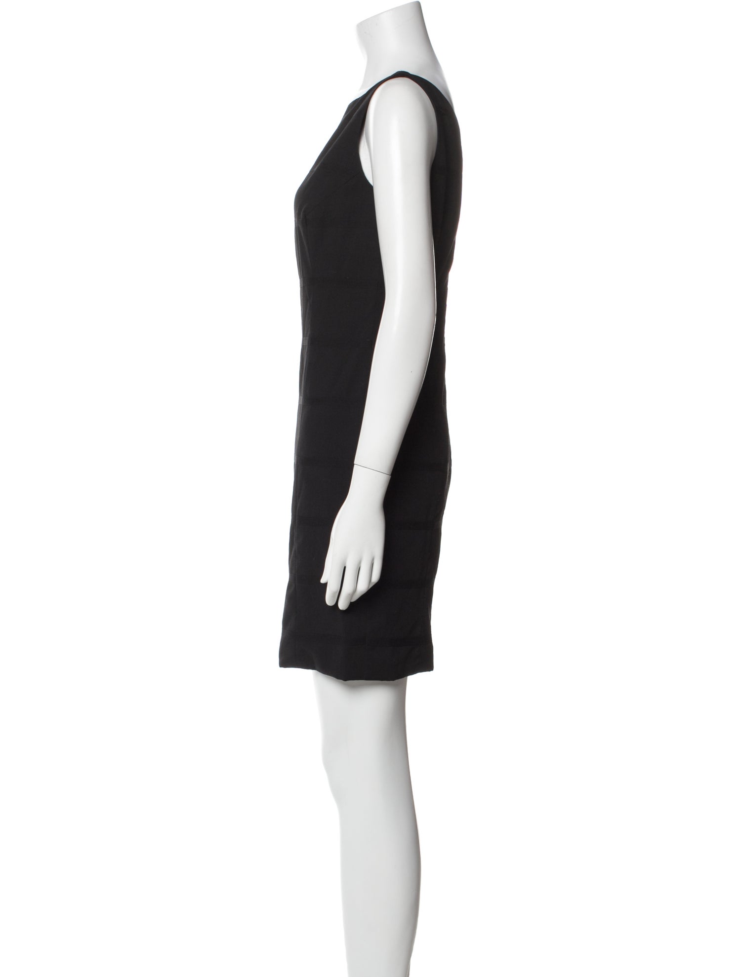 Eric Gaskins Bateau Neckline Mini Dress