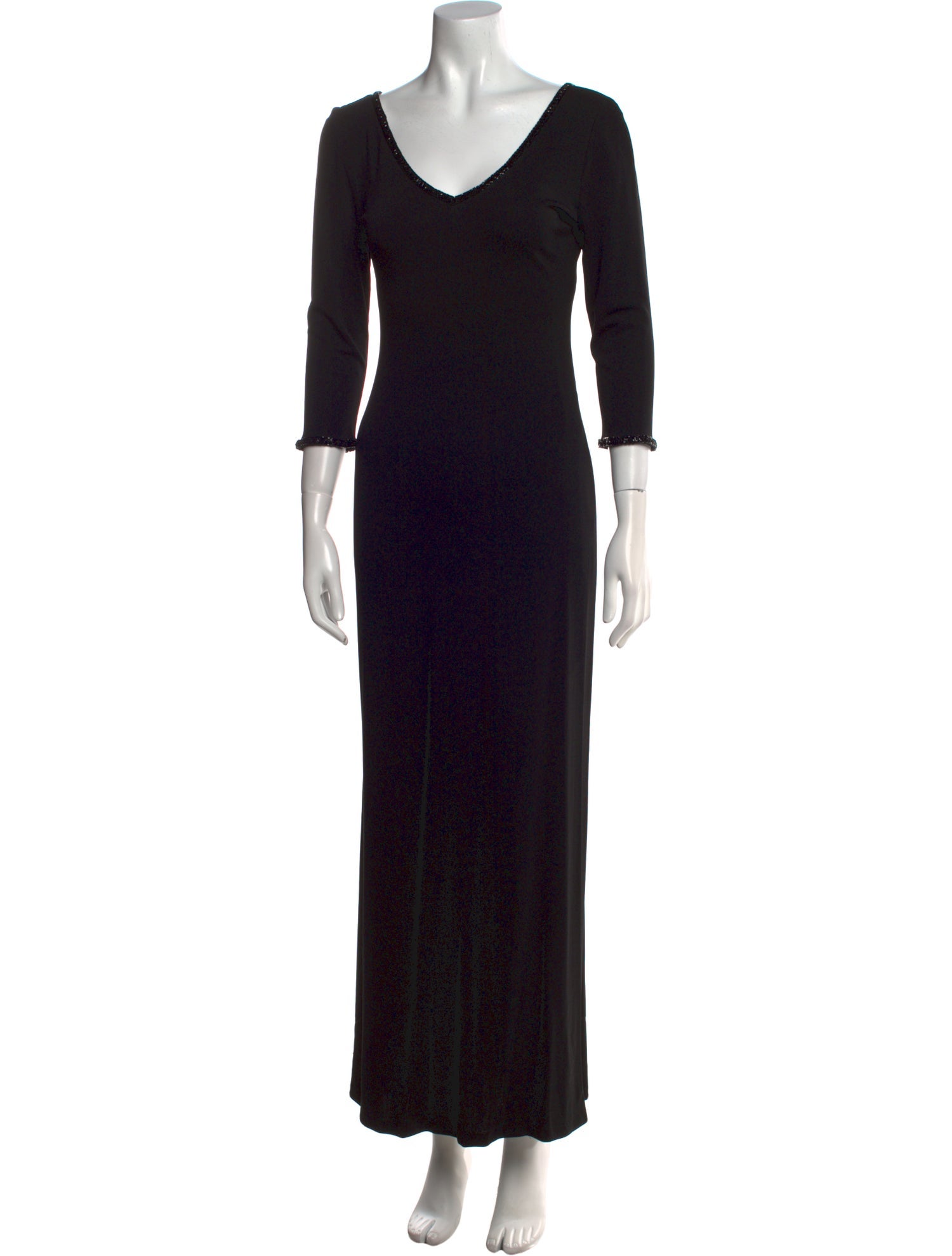 Eric Gaskins V-Neck Long Dress