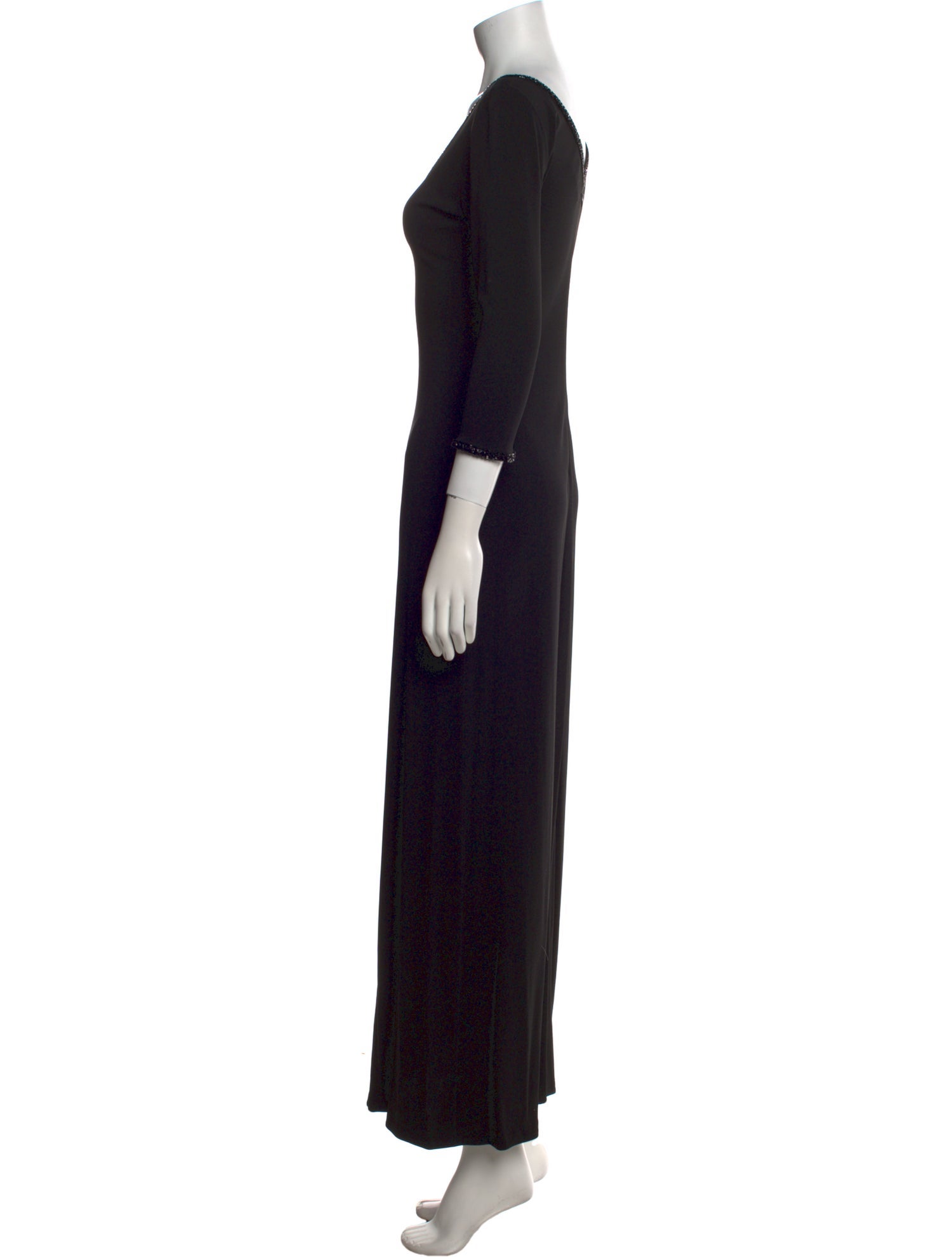 Eric Gaskins V-Neck Long Dress