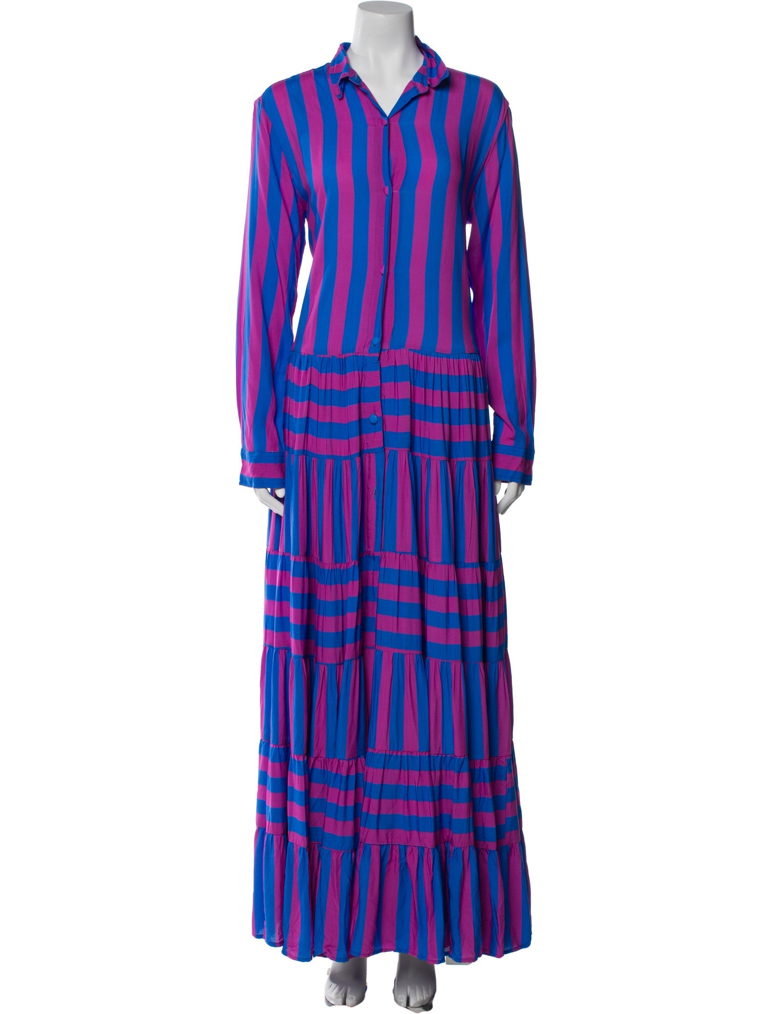 Erika Peña Striped Long Dress w/ Tags