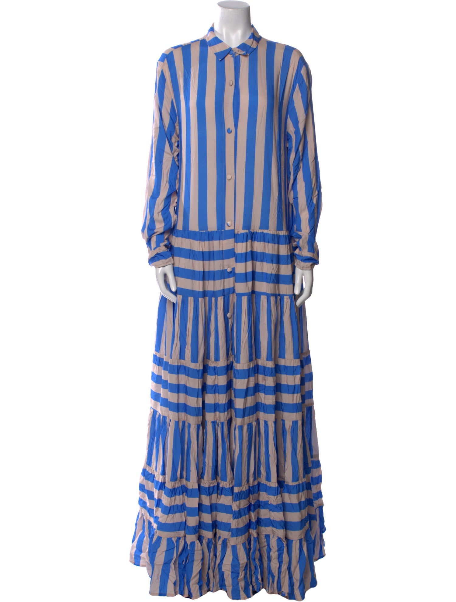 Erika Peña Striped Long Dress w/ Tags