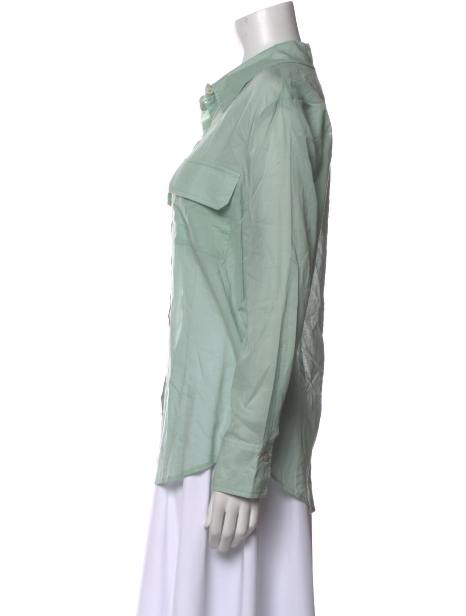 Erika Peña Long Sleeve Button-Up Top